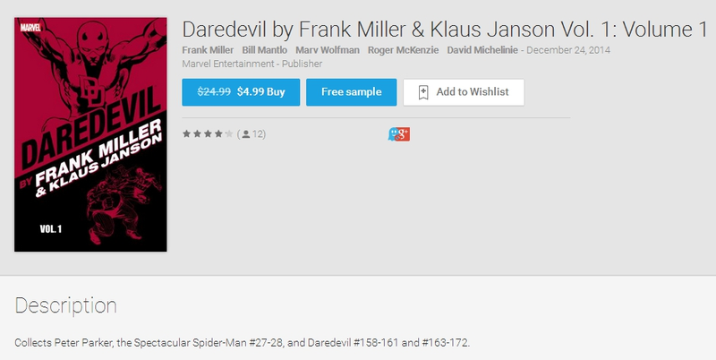 Illustration for article titled Friendly Notice: Daredevil comics on sale in the Play Store!